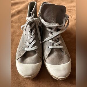 Gray High-Top Sneakers